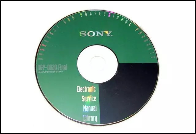 Sony ESML B&P-D020 Final Professional / Broadcast Service Manuals CD ROM