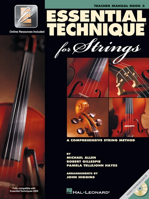 Essential Technique 2000 Strings Elements Book 3 Teacher's Manual Method CD