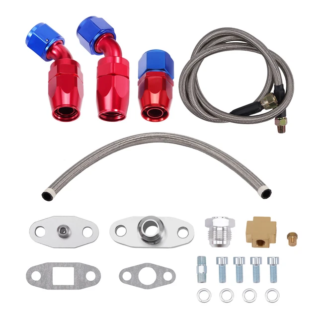T3 T4 T3/T4 T04E T66 T67 T70 GT45 GT30 Turbo Oil Drain Line Kit Oil