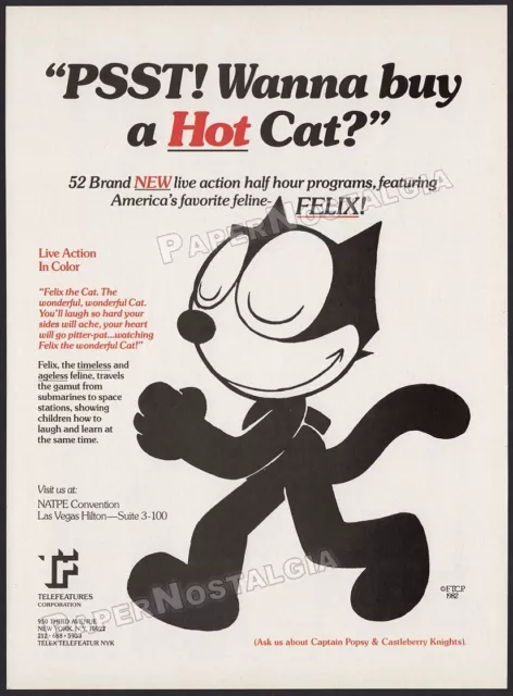 FELIX THE CAT - Original 1982 Trade AD / ADVERT _ live action TV series promo