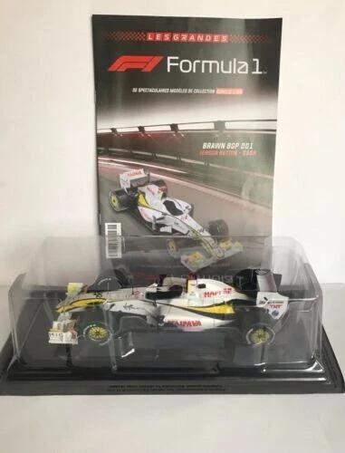F1 BRAWN GP 01 Jenson Button 2009 – Miniature 1/24 IXO, Métal, Neuve Sous Boîte