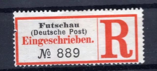 China EINSCHREIBE-R-ZETTEL FUTSCHAU (AA2251