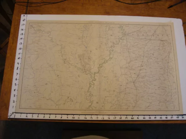 1891 Civil War Map 18" X 29": Topographical Plate CLIV: LITTLE ROCK, MEMPHIS