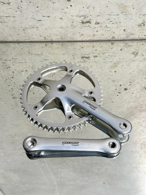 Pédalier Campagnolo C-Record Pista Vintage - 51 Dents, Axe Carré - Pour Vélo Piste