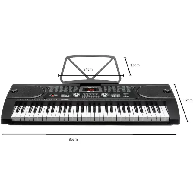 61 Keys Electronic Teaching Keyboard Digital Music Piano Instrument & Microphone 2