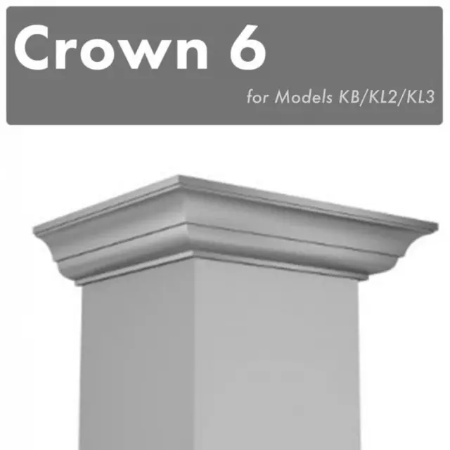 Zline Stainless Steel Crown Molding For Models Kb, Kl2, Kl3 Design Cm6