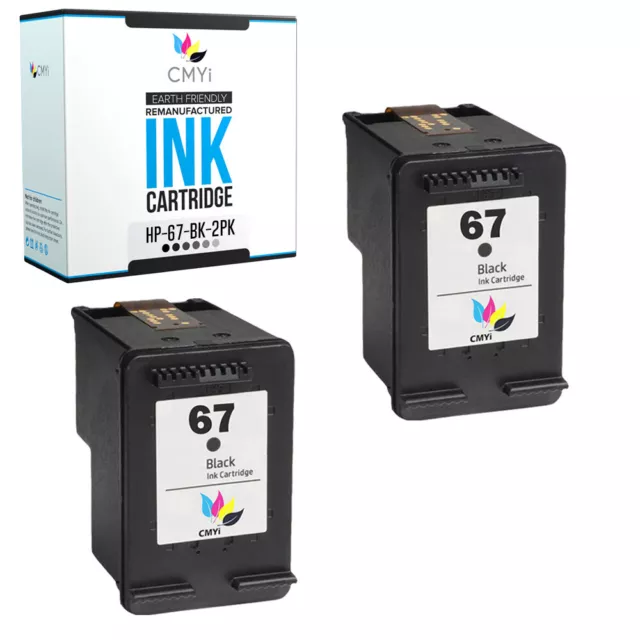 Tinta de impresora negra compatible HP 67 2PK para HP DeskJet 4155e, 2755e, 2700, 2723e