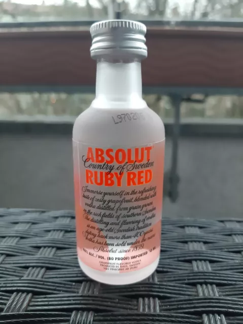 ABSOLUT Vodka Ruby Red Mini /Miniatur  5cl. / 50ml
