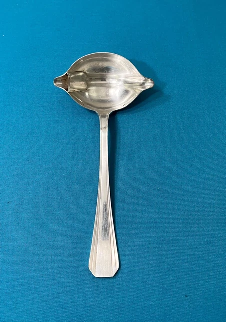 Louche à potage métal argenté orfèvre Christofle modèle America Vintage French silver-plated soup ladle 32,6cm - France