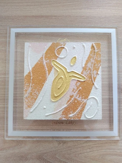 ANDY REIKI GOLDEN Angel Original Painting Pink Light Artwork by