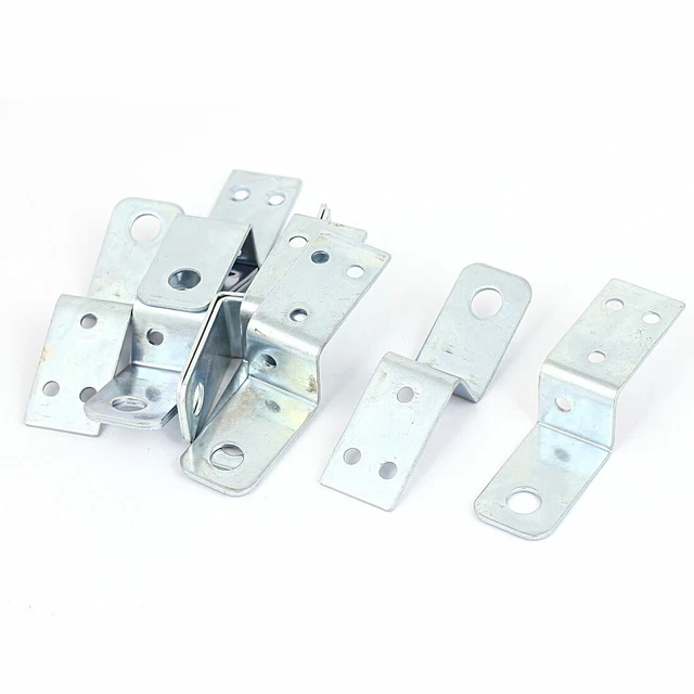 Furniture Shelf 70mmx20mm Z Shaped Corner Brace Plate Right Angle Bracket 10pcs