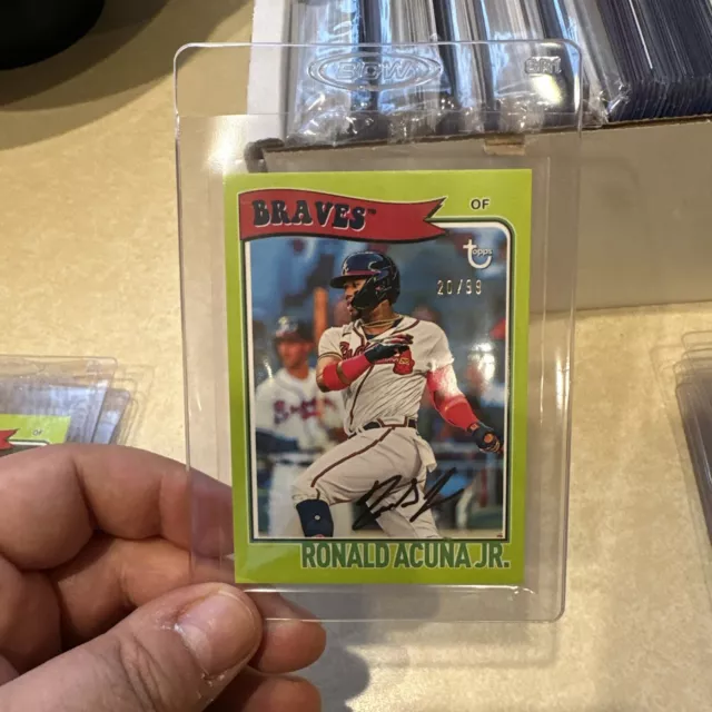 2023 TOPPS BROOKLYN Collection Ronald Acuna Jr Charteuse Parallel 20/99