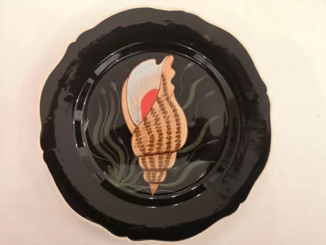 HENRIOT QUIMPER Plate according to oyster Trevoux French 1950