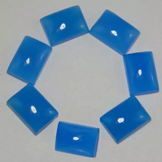 Natural Blue Chalcedony 9x11mm To 10x14mm Octagon Cabochon Loose Gemstones