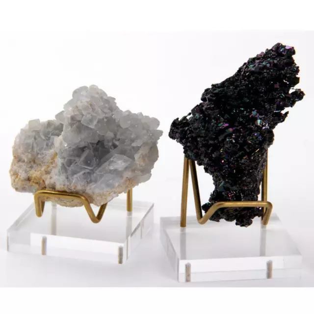 2'' Acrylic Display Holder Stand for Fossils Minerals Agate Crystals Amethyst