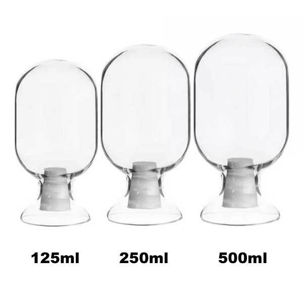 125ml 250ml 500ml Clear Specimen Bottles w/ Stopper Chemistry Lab Glassware CA