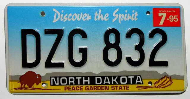 USA Nummernschild North Dakota "Discover the Spirit" Büffel/Landschaft "DZG"