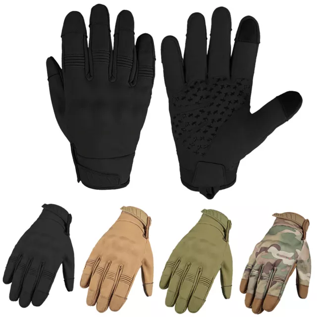 Men's Tactical Full Finger Gloves Military Army Hunting Shooting Cycling Gloves