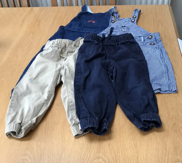 Bundle of 4 boys clothes for 18-24 months. 2 Baby Gap Joggers 2 Dungarees