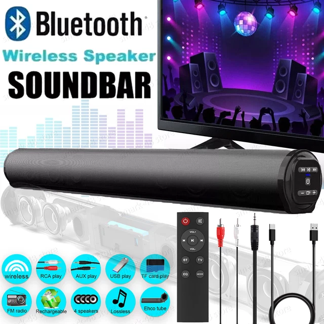 SURROUND SOUND BAR Bluetooth Speaker System Wireless Subwoofer TV Home ...