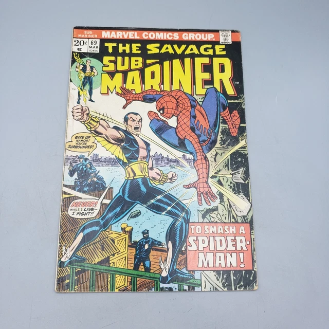 Sub-Mariner Vol 1 #69 March 1974 Two Worlds And Dark Destiny Marvel Comic Book