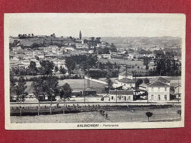 Cartolina - Baldichieri ( Asti ) - Panorama - 1937