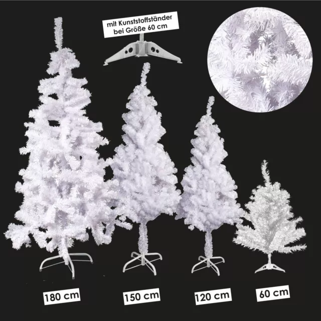 Künstlicher Weihnachtsbaum weiß inkl. Ständer Tannenbaum Christbaum 60-180cm