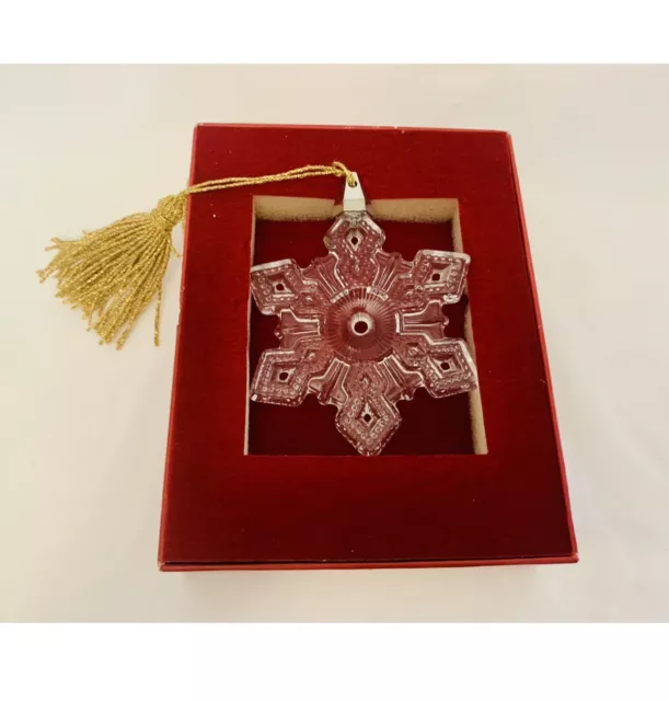 Waterford Marquis - 2010 crystal snowflake boxed hanging Christmas ornament