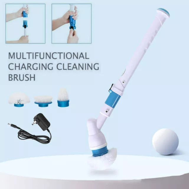 Turbo Spin Scrub Mop Bath Cleaning Brush High Floor Scrubber Hurricane Home AU