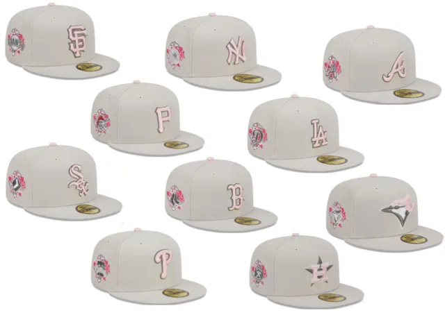 NEW ERA LOS Angeles Dodgers CREAM PINK Mother's Day Stone 59FIFTY