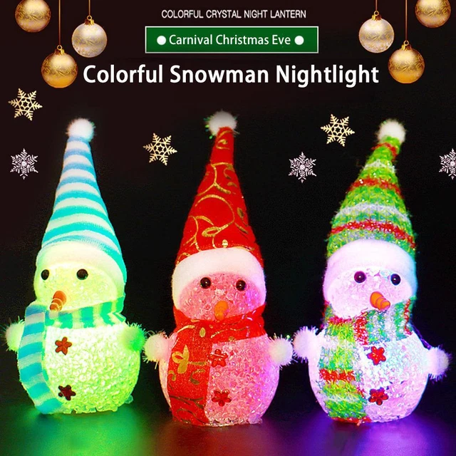 Christmas Luminous Snowman Led Luminous Snowman Ornaments Xmas Decor Kids Gift"