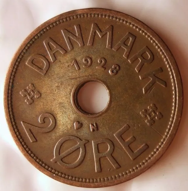 1928 Dänemark 2 Öre - Frühe Serie Datum - Weltweit - Dänemark Bin B