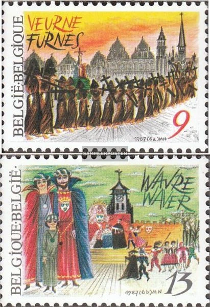 Belgien 2301-2302 (kompl.Ausg.) postfrisch 1987 Folklore: Bußprozession