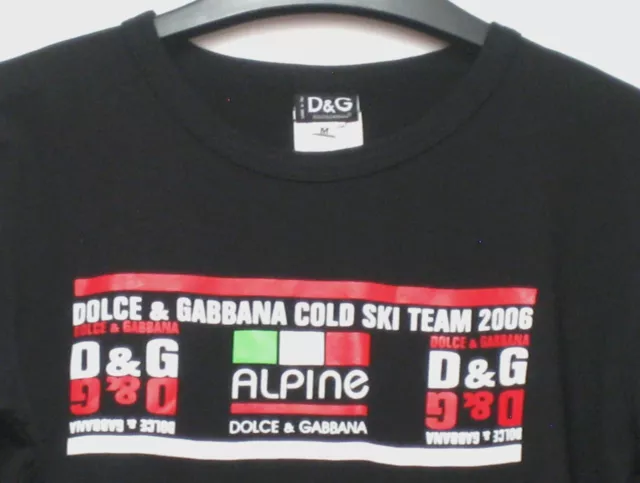 Dolce & Gabbana D&G Cold Ski Team 2006 Logo T Shirt Top Size M Net A Porter