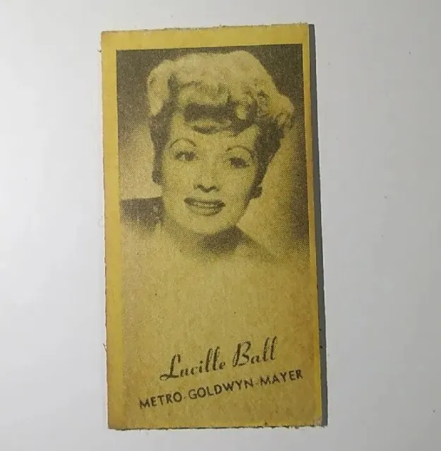 c1942 LUCILLE BALL movie star card PEERLESS WEIGHING SCALE VENDING MACHINE photo
