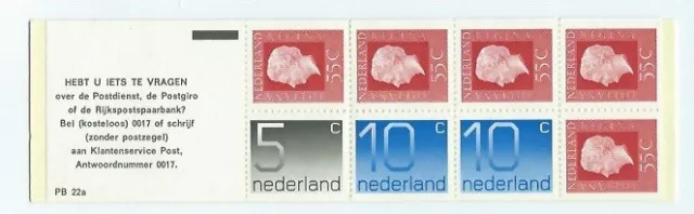 Niederlande Markenheftchen Postzegelboekje PB 22a NVPH