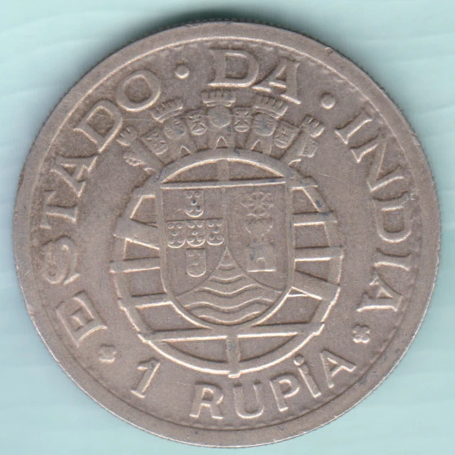 Portuguese India Goa 1947 One Rupia Rare Coin In Top Grade