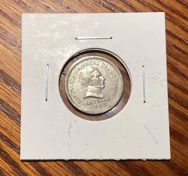 Uruguay 1953 5 Centésimos Coin (XF-AU) KM#34