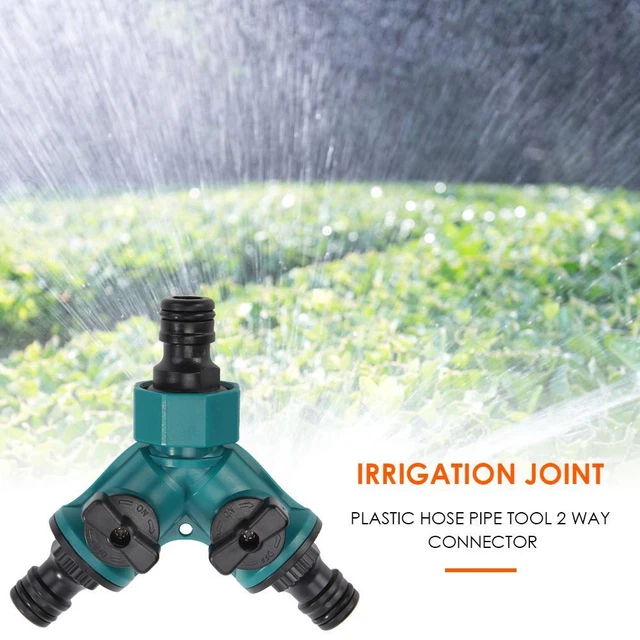 Plastic Garden Tap Irrigation Hose Pipe Splitter 3 Way Quick Connector Adapter