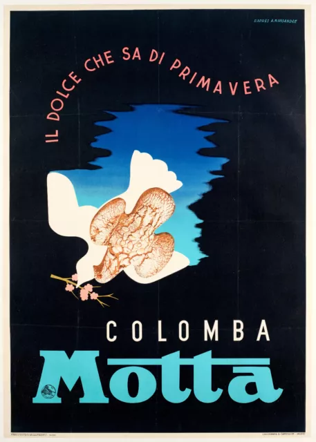 Affiche Originale - Cassandre - Motta - Colombe - Biscuit - Italie - Paques 1936