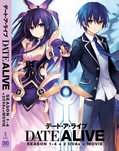 Anime Dvd Date A Live Season 1-4 Vol.1-46 End + 2 Ova + Movie English Dubbed