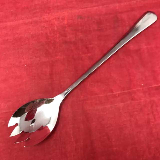 Sheffield England Stainless Chromium Plate 9” Salad Serving Spoon Spork