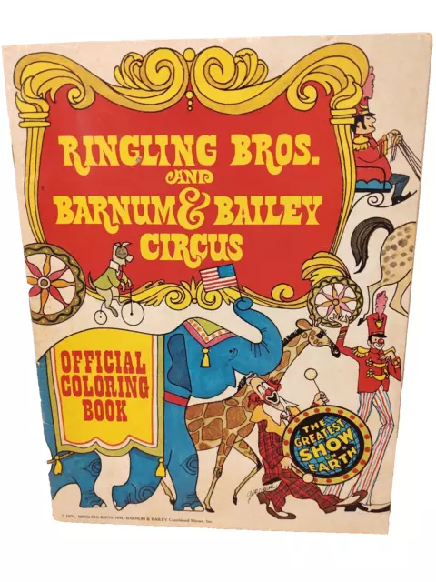 Ringling Bros. & Barnum & Bailey Circus official coloring book 1976 vintage