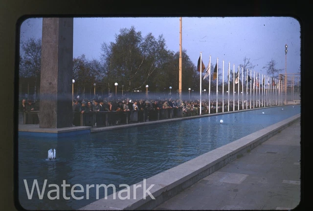 1950s Kodachrome Photo slide   Frankfurt Germany airport