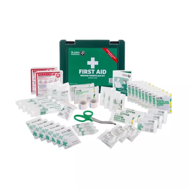 St John BS 8599-1:2019 Compliant HSE Workplace First Aid Kits (5-100+ Staff)