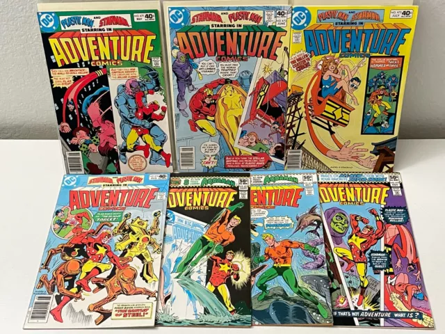 Dc Adventure Comics (Vol 1) 7 Book Lot # 471-477 Aquaman Plastic Man F/Vf 1980