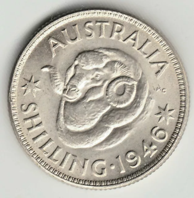 1x 1946m SHILLING 1/- MINTAGE ONLY 10,072,000 GREAT HIGHER GRADE GEM UNC.