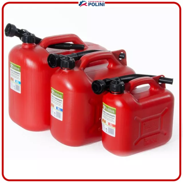 Tanque Bidones con Permiso de Plástico Combustible Gasolina Diesel 5-10-20 L