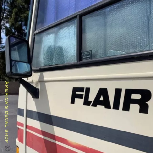Fleetwood Flair Camper RV Trailer Decals (Set Of 2) OEM New Oracle Vintage