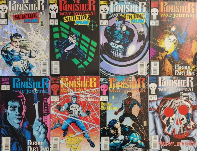 Punisher War Journal #61, 63-69 Spider-Man Marvel Comic Book Lot KEY Pariah
